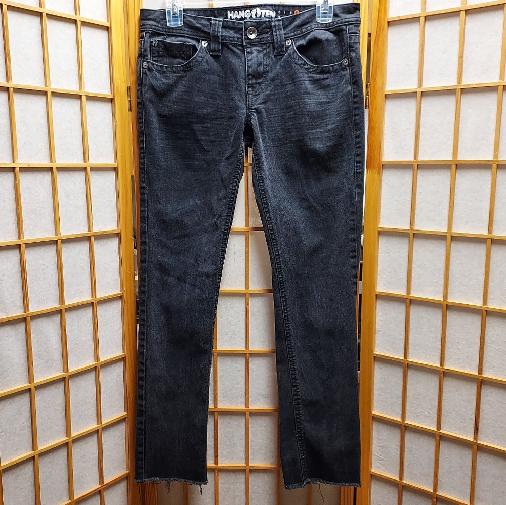 🖤 Hang Ten faded black low rise skinny jeans juniors 5/7 women's 4/6
